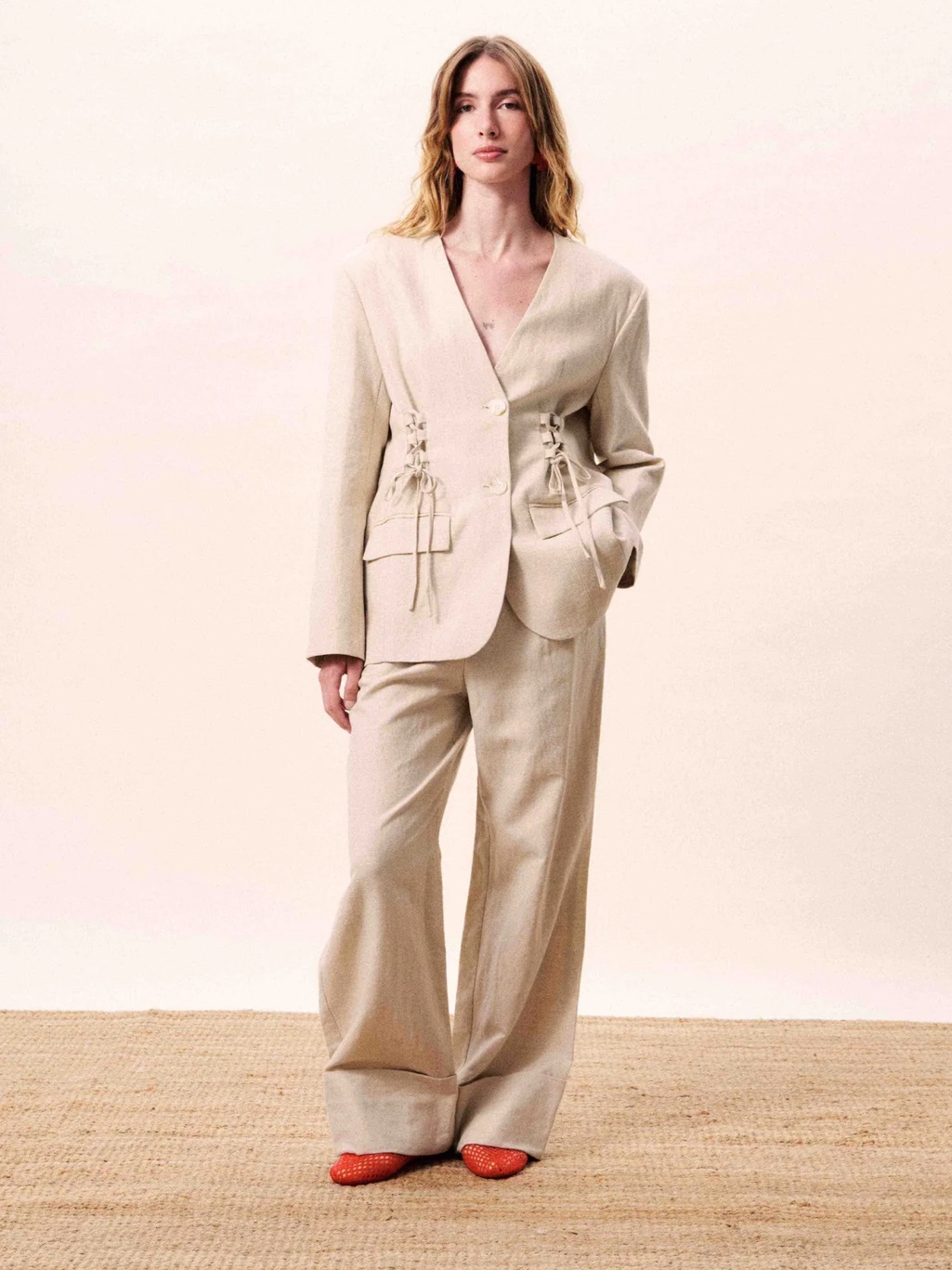 Frnch - Juncus Cream Trousers